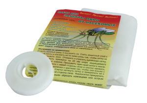 Сетка москитная  0,75*2м с репейной лентой 30045