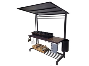 Мангал 42/3+Крыша-Т7 (полочка керамогранит) 1131 Мангал 42/3+Крыша-Т7 (полочка керамогранит) 1131