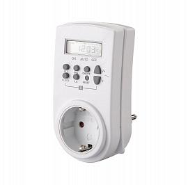 Таймер розеточный электр. недельный Инт:1мин. 20 вкл/сутки. белый, REV 1800Вт 66989 6