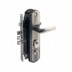 Замок врезной НОРА-М 200-68мм левый матов. никель/черный никель 261054