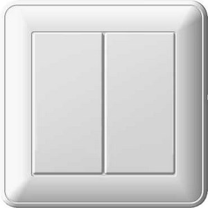 Выключатель 2-кл СП в рамку 16А белый w59