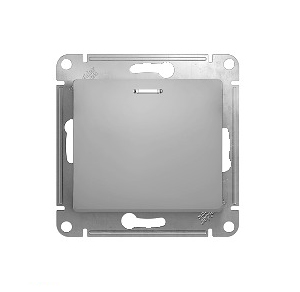 Выключатель 1-кл Glossa с подсветкой в рамку алюминий GSL000313