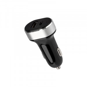 Авто зарядник/блок (прикур.) Rexant USB-A+USB-C: USB+type C (3100mA) черный 18-2226