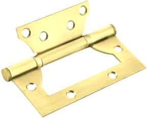 Петля дверная универсальная ВВ-100РВ100мм латунь (без врезки)  66323