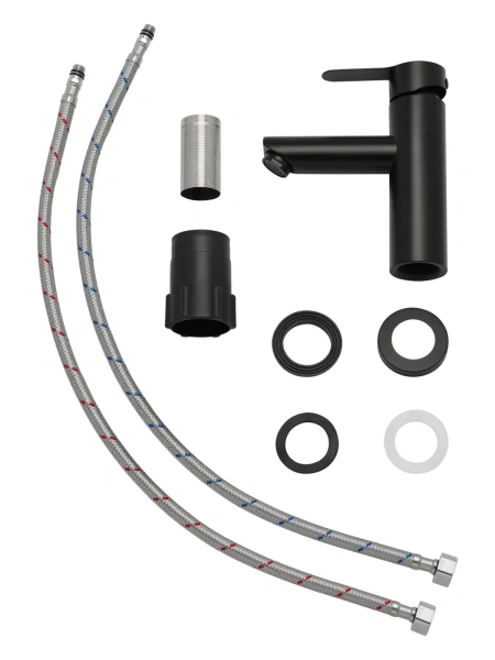 Смеситель для кухни Aqueduc одноручков. высок. излив чёрный нерж. сталь 345324