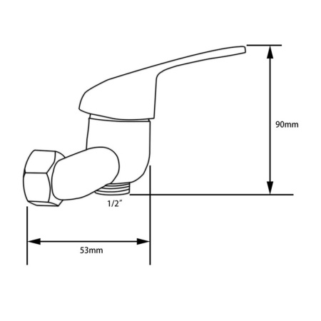Смеситель для душа Ex-Promt Simple картридж 35мм Ex161.3-04 латунь 69308