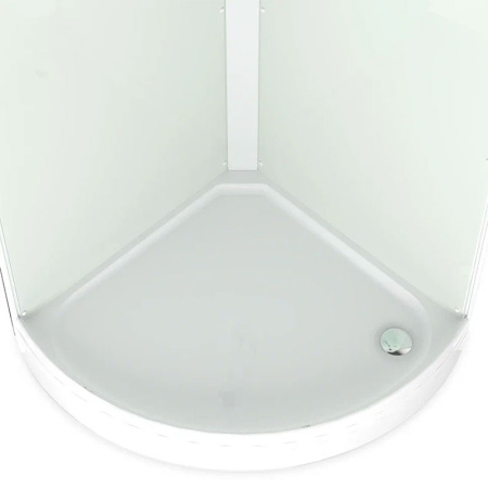 Кабина JIVE 90х90 низкий, мат.стекло, бел.стен., бел.проф. MB02003 17948