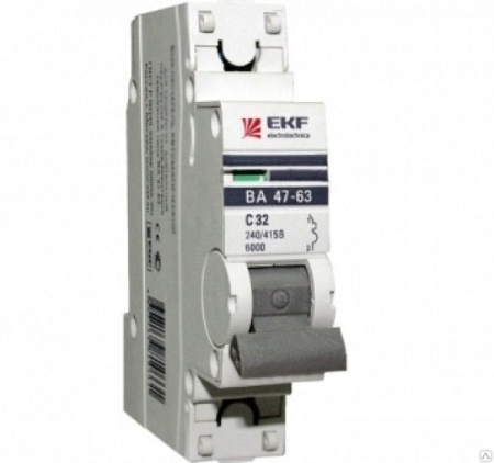Авт. выкл. 1п 50А С ВА47-63 4.5кА ЭКФ